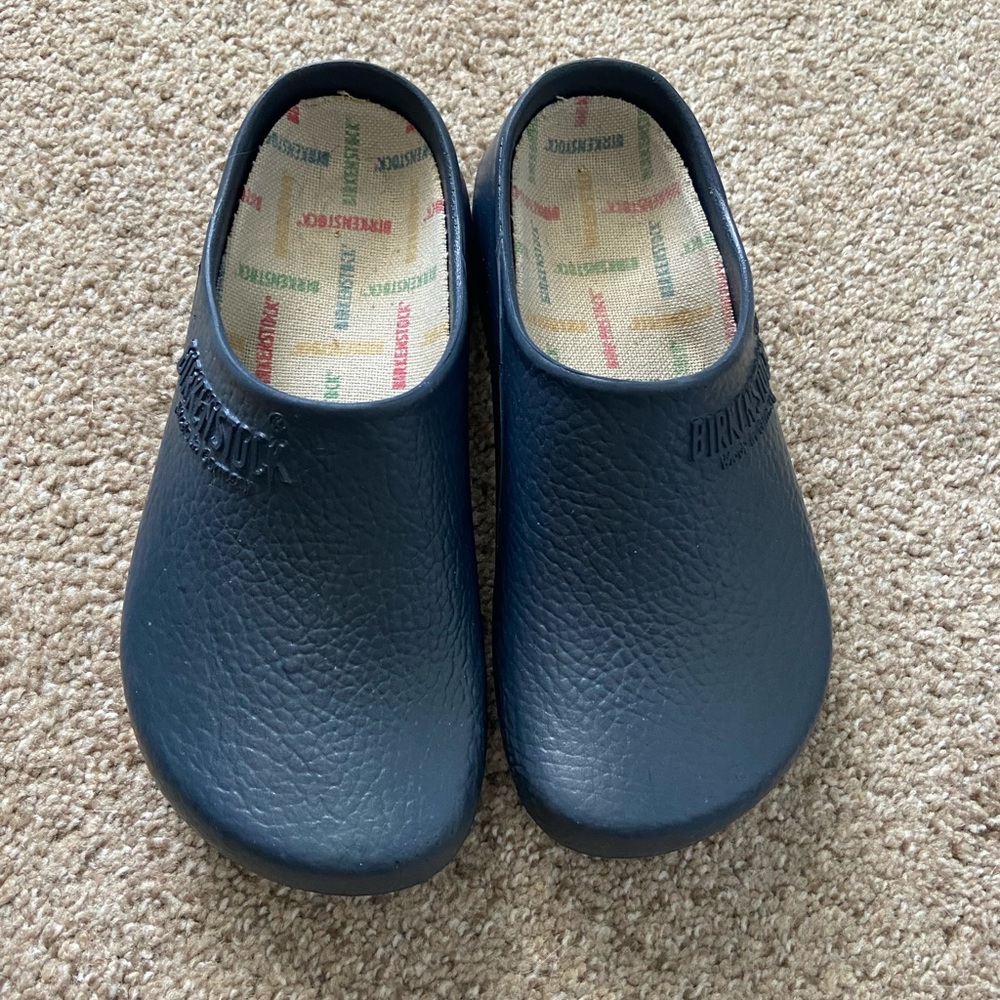 Navy Birkenstock Work Clogs Women's Size 6 - 6 1/2 or 37